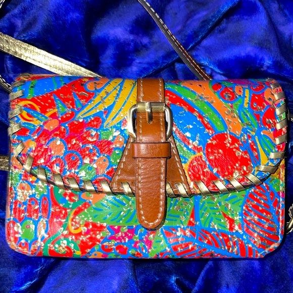 PATRICIA NASH colorful leather crossbody. EUC - Picture 15 of 17